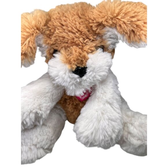 Barbie Animated Puppy Dog Stuffed Animal Pink Collar Plush Tan White 2012 WORKS - Picture 2 of 11